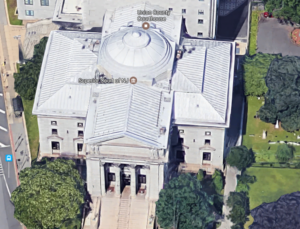 Aerial view of Berkeley Heights Municipal Court where simple assault, disorderly conduct, underage alcohol possession, harassment, obstructing the administration of law, driving while suspended, reckless driving, driving without insurance and possession of cds in a motor vehicle.